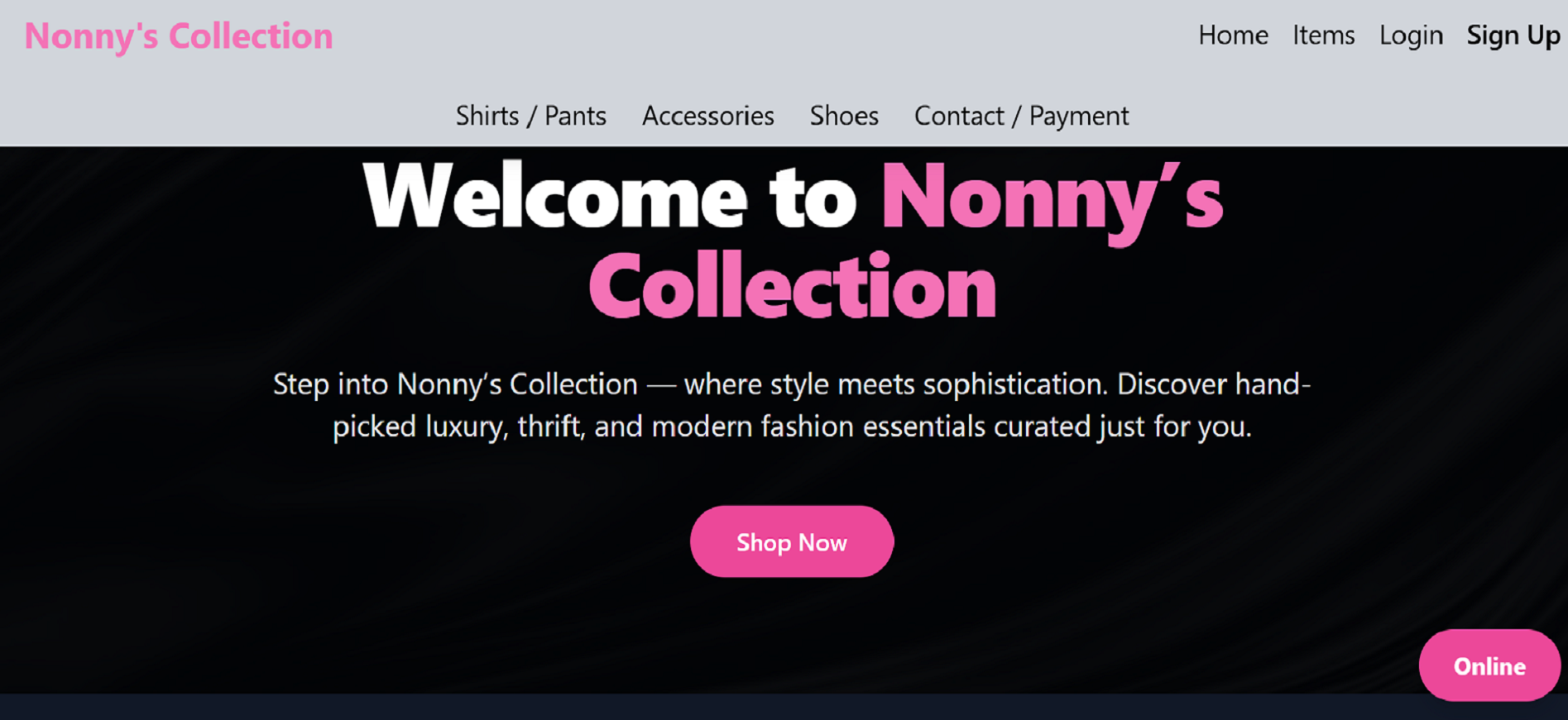 Boutique App Screenshot